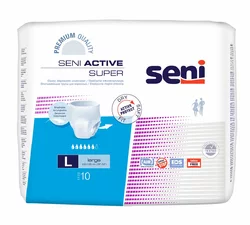 seni Active Super Pants Einweghosen L atmungsaktiv Hüftumfang 100-135cm 6 Tropfen
