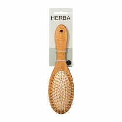 Herba Haarbürste mit Holzstiften oval Buchenholz