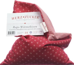 HERZZUCKER Raps-Wärmekissen 26x21cm Sternchen rot