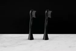 Curaprox Hydrosonic Black is White sonic toothbrush tête de brosse en carbone duo pack