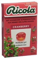 Ricola Kräuterbonbons Cranberry ohne Zucker mit Stevia