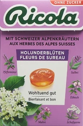 Ricola Kräuterbonbons Holunderblüten ohne Zucker mit Stevia