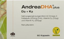AndreaDHA plus Omega-3 Vitamin D3 + Vitamin K2 Kapsel vegan
