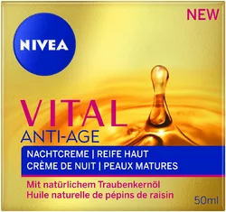 NIVEA Vital Anti-Age Nachtcreme mit Traubenkernöl