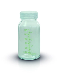 Ardo GLASS BOTTLE Glasflasche 130ml für Kliniken inklusive Flaschendeckel