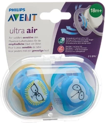 Philips Avent sucette ultra air 18m+ garçon lion/ours