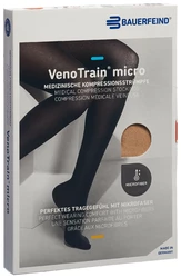 BAUERFEIND VenoTrain Micro KKL2 AG M plus/long geschlossene Fussspitze Mikronoppenhaftband creme