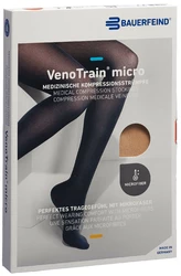 BAUERFEIND VenoTrain Micro KKL2 AG XL plus/long offene Fussspitze Mikronoppenhaftband creme