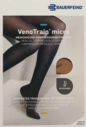 VenoTrain Micro MICRO A-G KKL2 M normal/short geschlossene Fussspitze caramel Haftband Mikronoppen