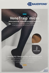 VenoTrain Micro MICRO A-G KKL2 L plus/long offene Fussspitze caramel Haftband Mikronoppen