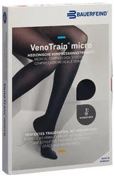 VenoTrain Micro MICRO A-G KKL2 L plus/long geschlossene Fussspitze schwarz Haftband Mikronoppen