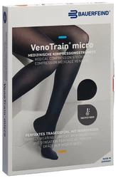 VenoTrain Micro MICRO A-G KKL2 L normal/long offene Fussspitze schwarz Haftband Mikronoppen