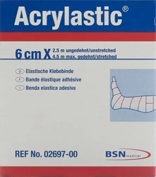 Acrylastic bande adhésive 2.5mx6cm élastique