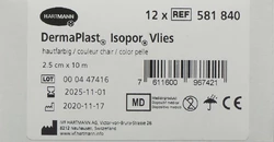 DermaPlast Isopor Fixierpflaster 2.5cmx10m Vlies hautfarbig