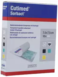 Cutimed Sorbact Gel Kompresse mit Hydrogel 7.5x7.5cm bakterienbindend steril