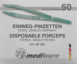 Servoprax pincette usage unique 12.5cm anatomique stérile transparent