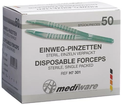Servoprax Einmalpinzette 12.5cm anatomisch steril transparent
