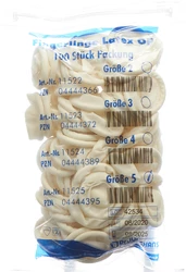 Dr. Junghans Fingerlinge Latex gerollt Grösse 5 puderfrei und unsteril