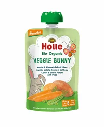 Holle Veggie Bunny - Pouchy Karotte Süsskartoffel Erbsen