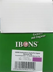 IBONS Ingwer Bonbon Display Maracuja ohne Zucker 10x75g