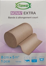 flawa Nova Extra Kurzzugbinde 8cmx5m hautfarbig