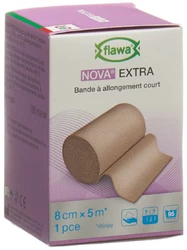 flawa Nova Extra Kurzzugbinde 8cmx5m hautfarbig