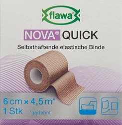 flawa Nova Quick kohäsive Reissbinde 6cmx4.5m hautfarbig