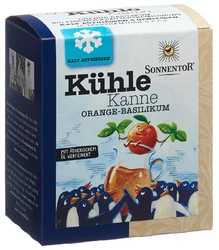 SONNENTOR Kühle Kanne Teepyramiden Orange-Basilikum BIO