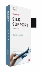 Venosan Silk Support a-d socks L black