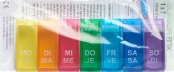 SUPAIRBOX 1x7 Wochendispenser deutsch/französisch rainbow