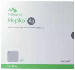 Mepilex Ag Schaumverband Safetac 15x15cm Silikon