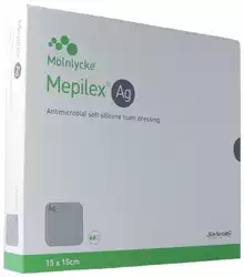 Mepilex Ag Schaumverband Safetac 15x15cm Silikon