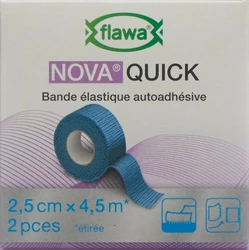 flawa Nova Quick kohäsive Reissbinde 2.5cmx4.5m blau
