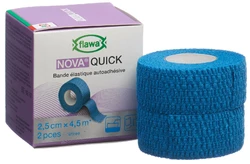 flawa Nova Quick bande autocollante cohésive 2.5cmx4.5m bleu