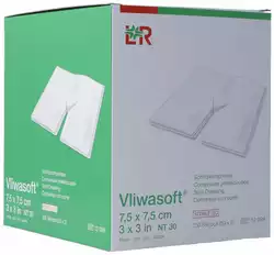Vliwasoft compresses à fente en Y 7.5x7.5cm stérile