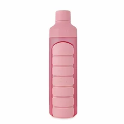 YOS Bottle Wochendispenser 375ml mit 7 Fächern pink