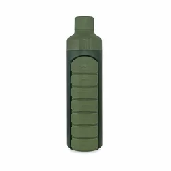 YOS Bottle Wochendispenser 375ml mit 7 Fächern grün