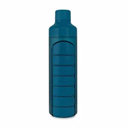 YOS Bottle Wochendispenser 375ml mit 7 Fächern blau