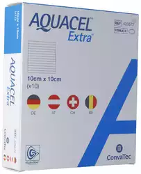 AQUACEL Extra Hydrofiber Verband 10x10cm