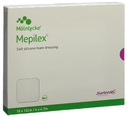 Mepilex Schaumverband Safetac 10x12cm Silikon