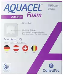 AQUACEL Foam adhäsiv 8x8cm