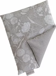 HERZZUCKER Raps-Wärmekissen 26x21cm Blumen taupe