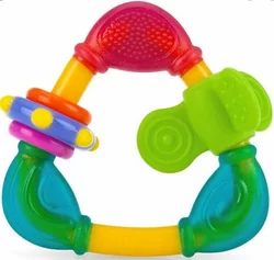 Nûby Soft-Hard Triangel Beissring mit beweglichen Elementen