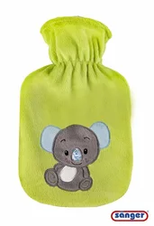 Sänger Wärmflasche aus Naturkautschuk mit Velourbezug 0.8l Koala
