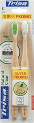Trisa Natural Clean Holzzahnbürste soft DUO