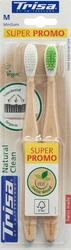 Trisa Natural Clean Holzzahnbürste medium DUO