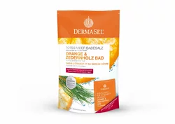 DermaSel Badesalz Orange & Zeder deutsch/französisch