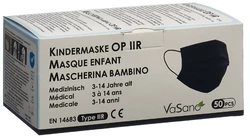 VaSano OP Maske Typ IIR Kind 3-14 Jahre schwarz