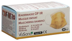 VaSano OP Maske Typ IIR Kind 3-14 Jahre gelb