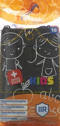 TImask Einweg-Medizinmaske Typ IIR KIDS schwarz